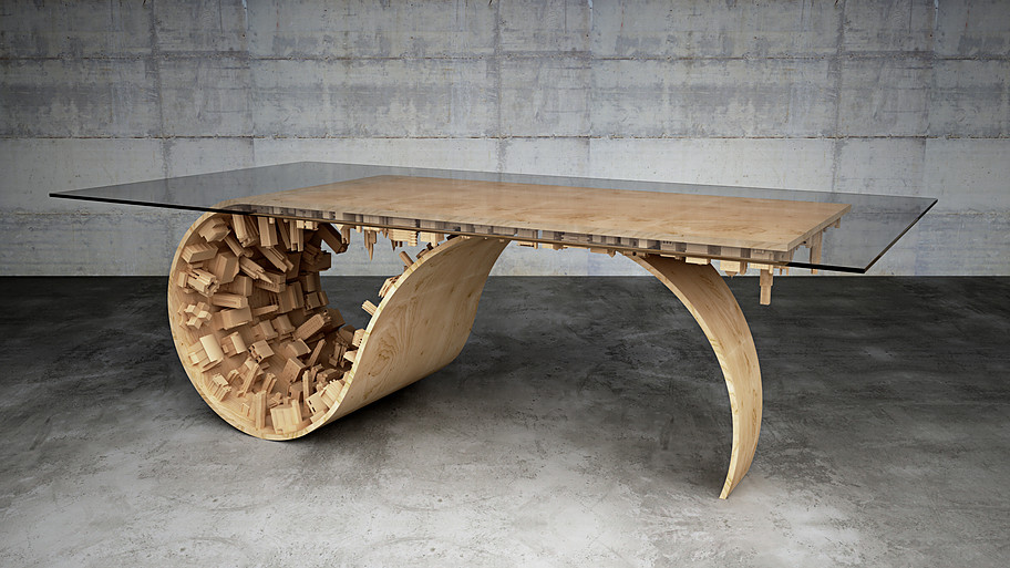 Wave City Dining Table By Stelios Mousarris Clutter Magazine